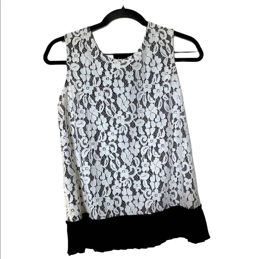 Karl Lagerfeld sleeveless pleated blouse